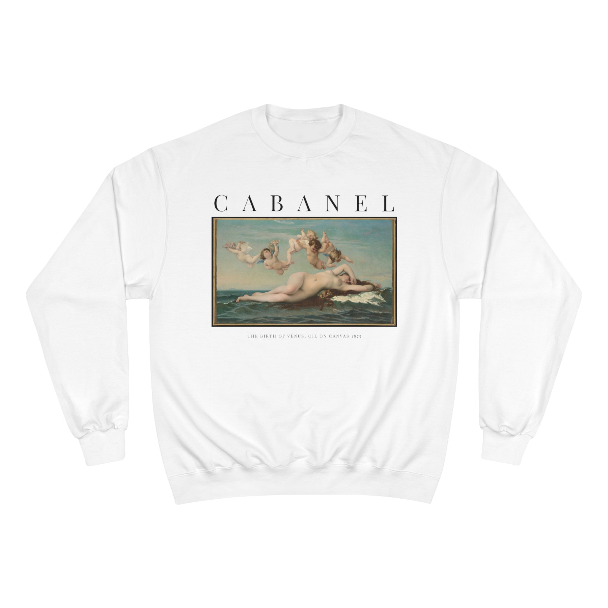 wearable art whitney baldwin home white sweatshirt birth of venus