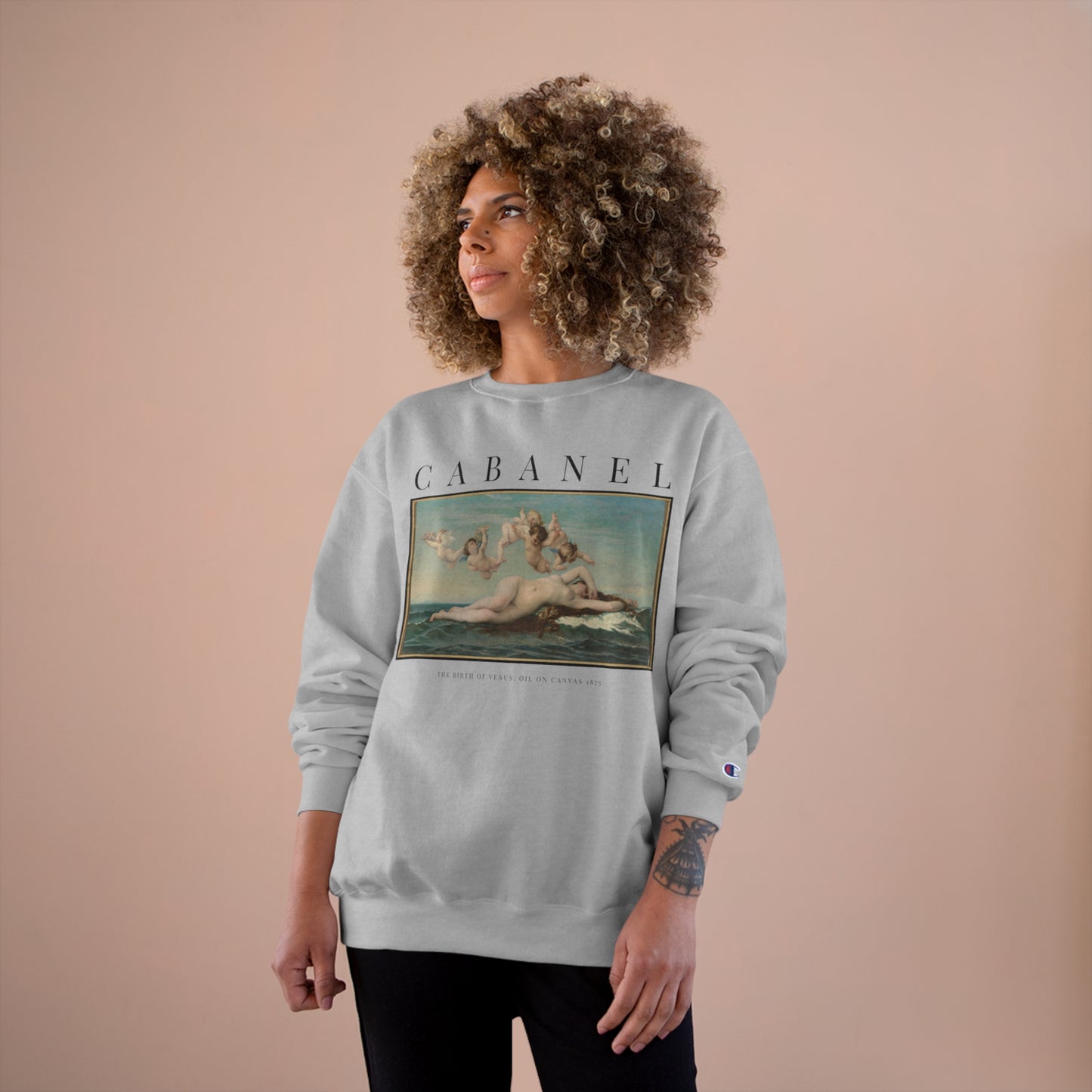 Cabanel birth of venus sweatshirt in the color gray