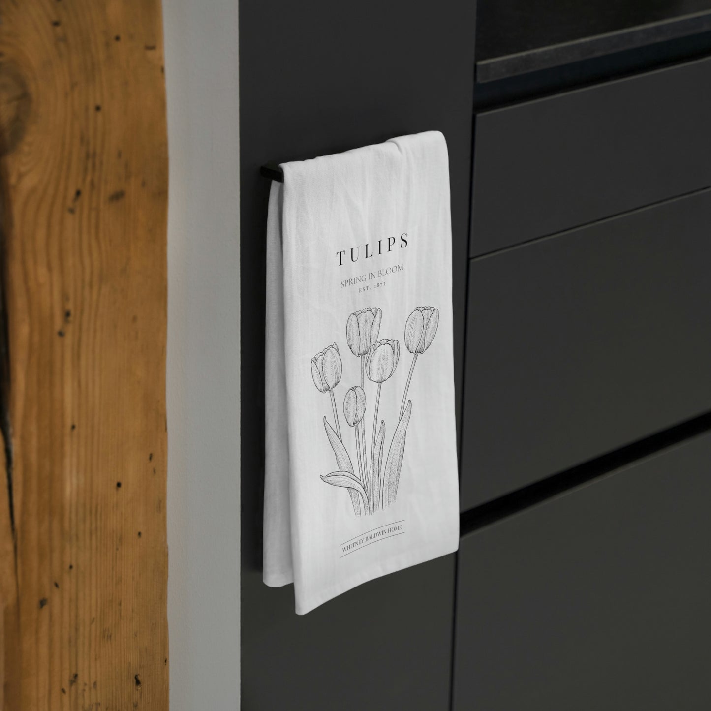 Spring In Bloom Tulip Tea Towel