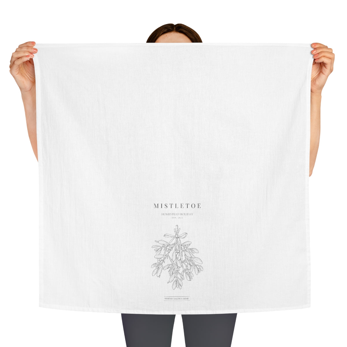 Homestead Holiday Mistletoe Tea Towel