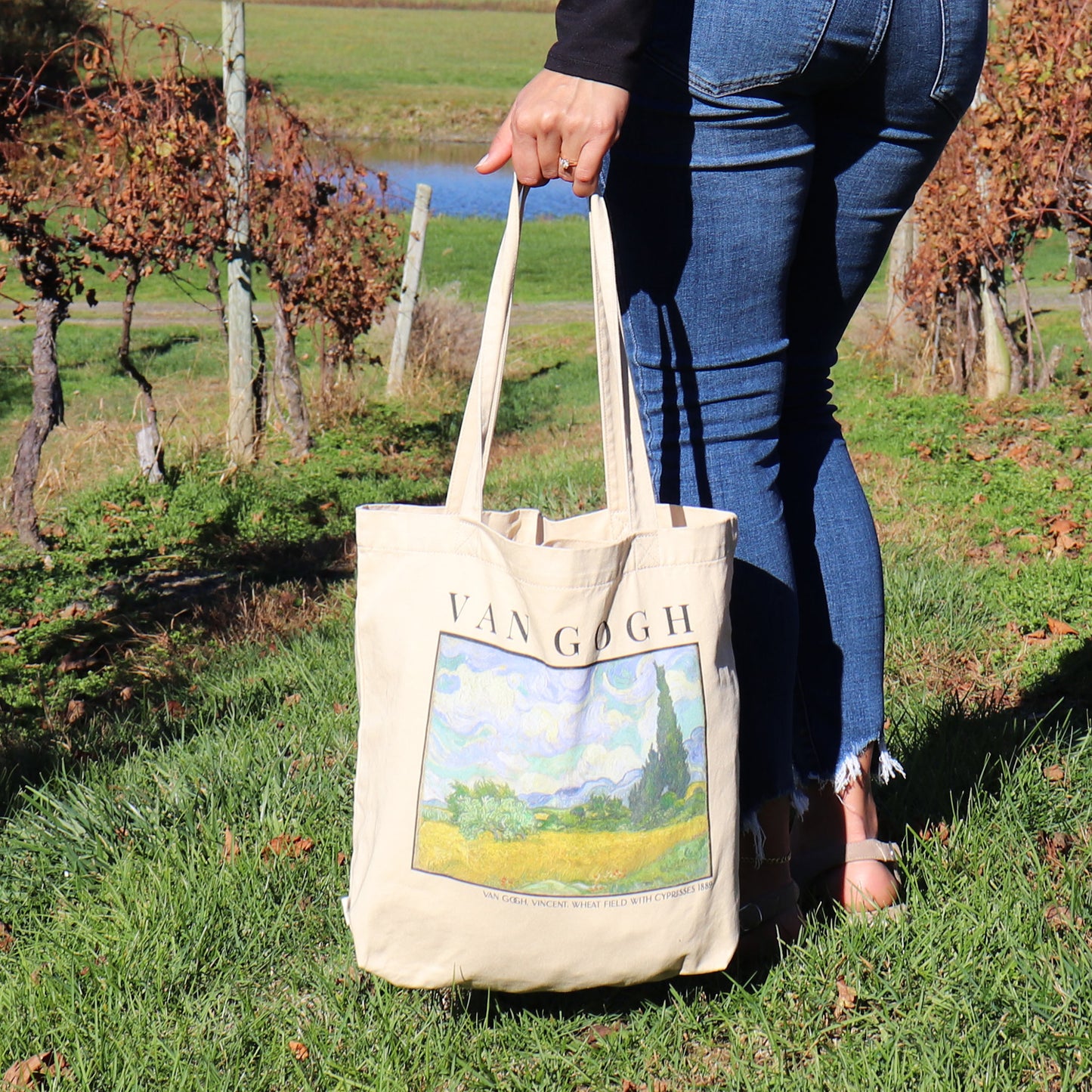 Vincent Van Gogh Wheat Field With Cypresses Eco Tote Bag