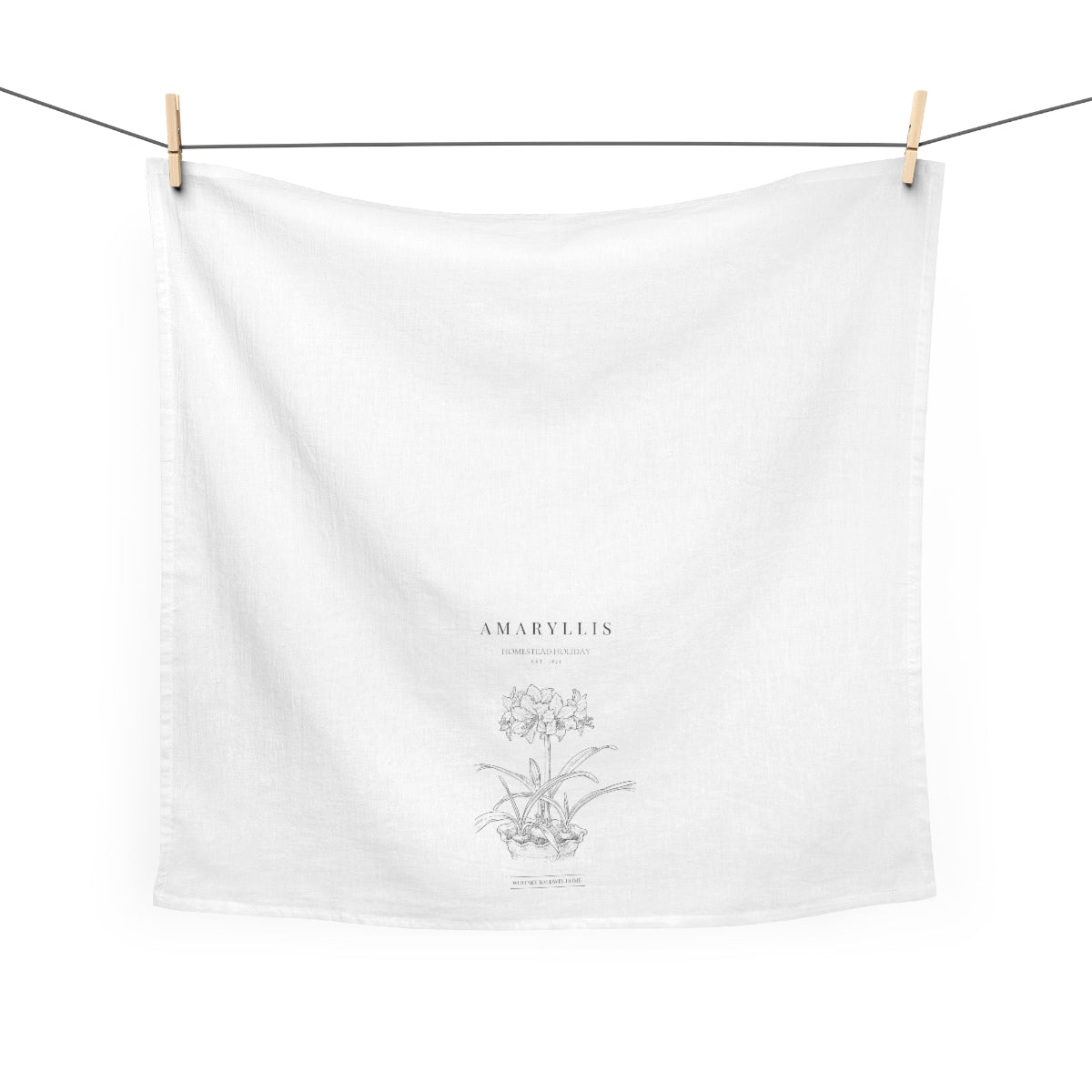 Homestead Holiday Amaryllis Tea Towel