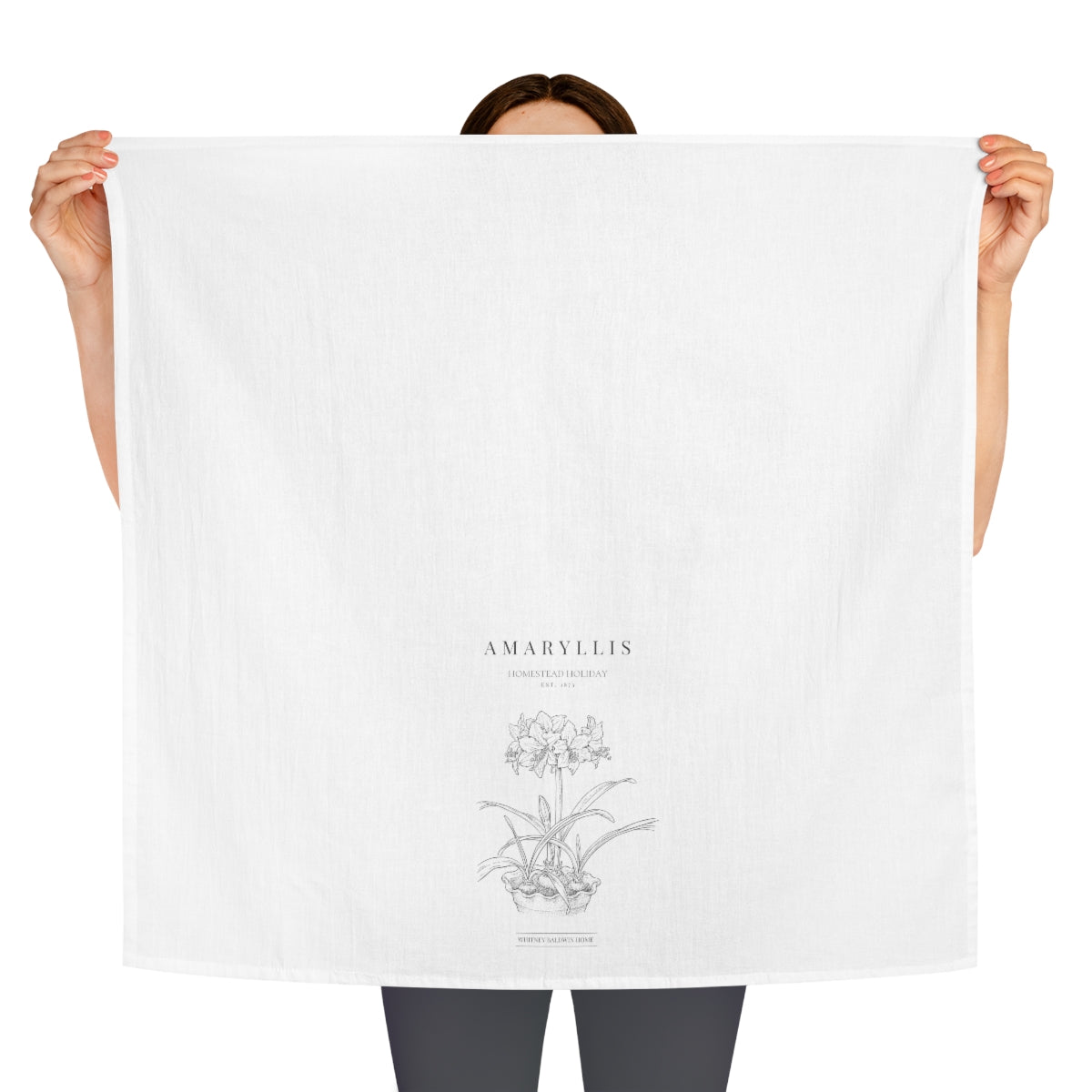 Homestead Holiday Amaryllis Tea Towel