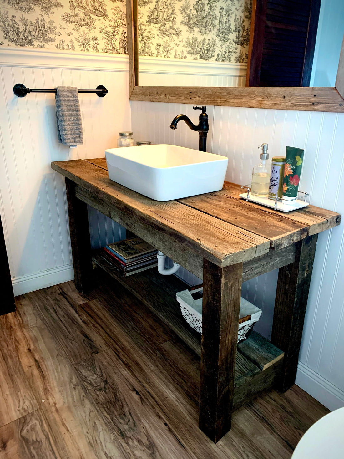 Rustic Meets Modern DIY Bathroom Vanity