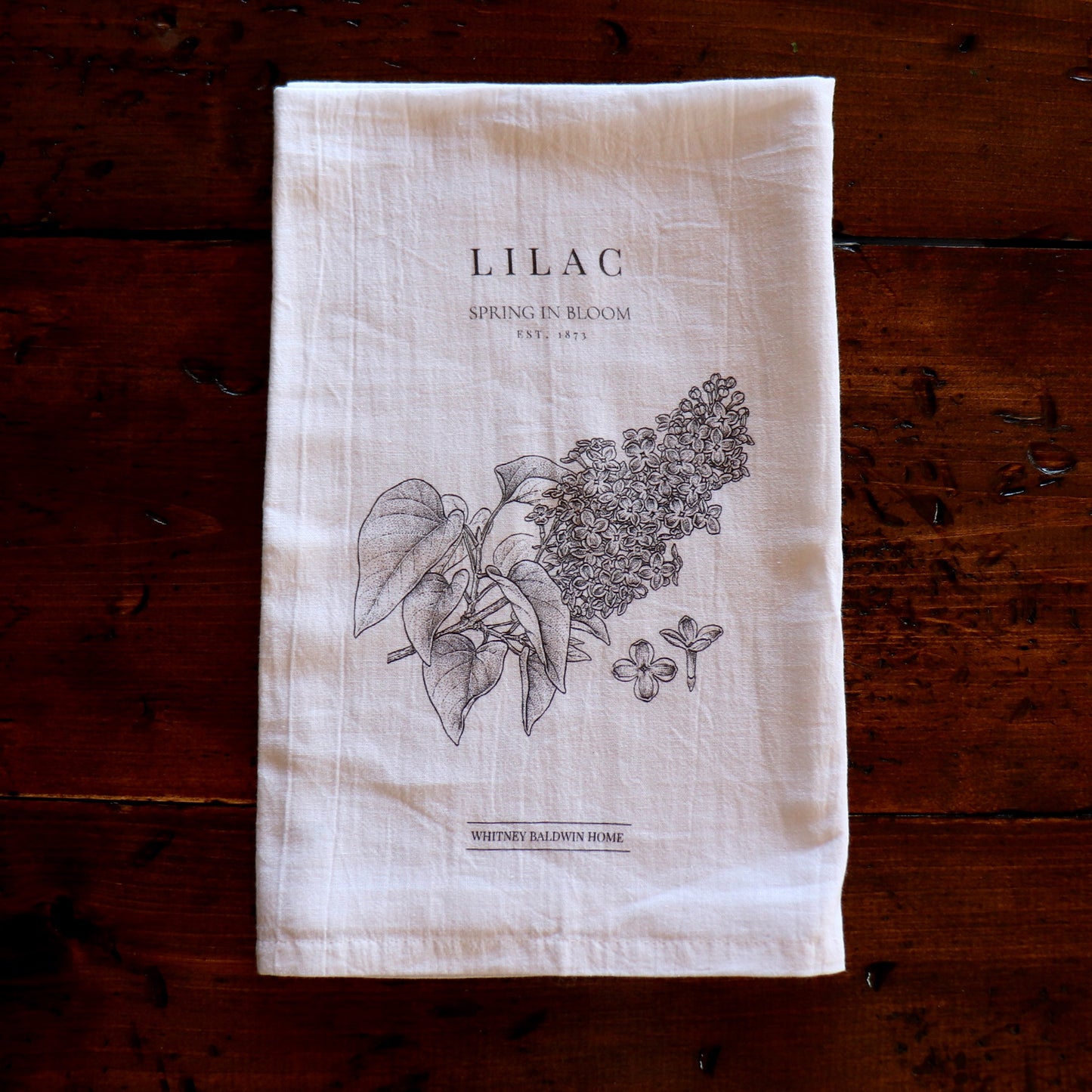 Spring In Bloom Lilac Tea Towel