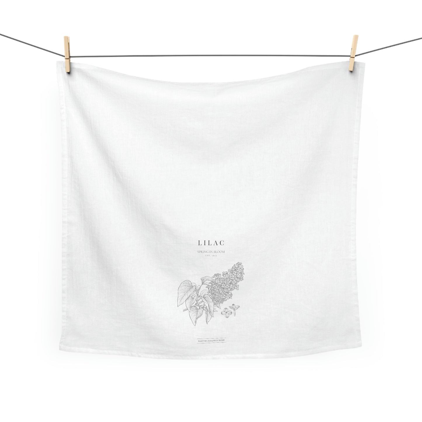 Spring In Bloom Lilac Tea Towel