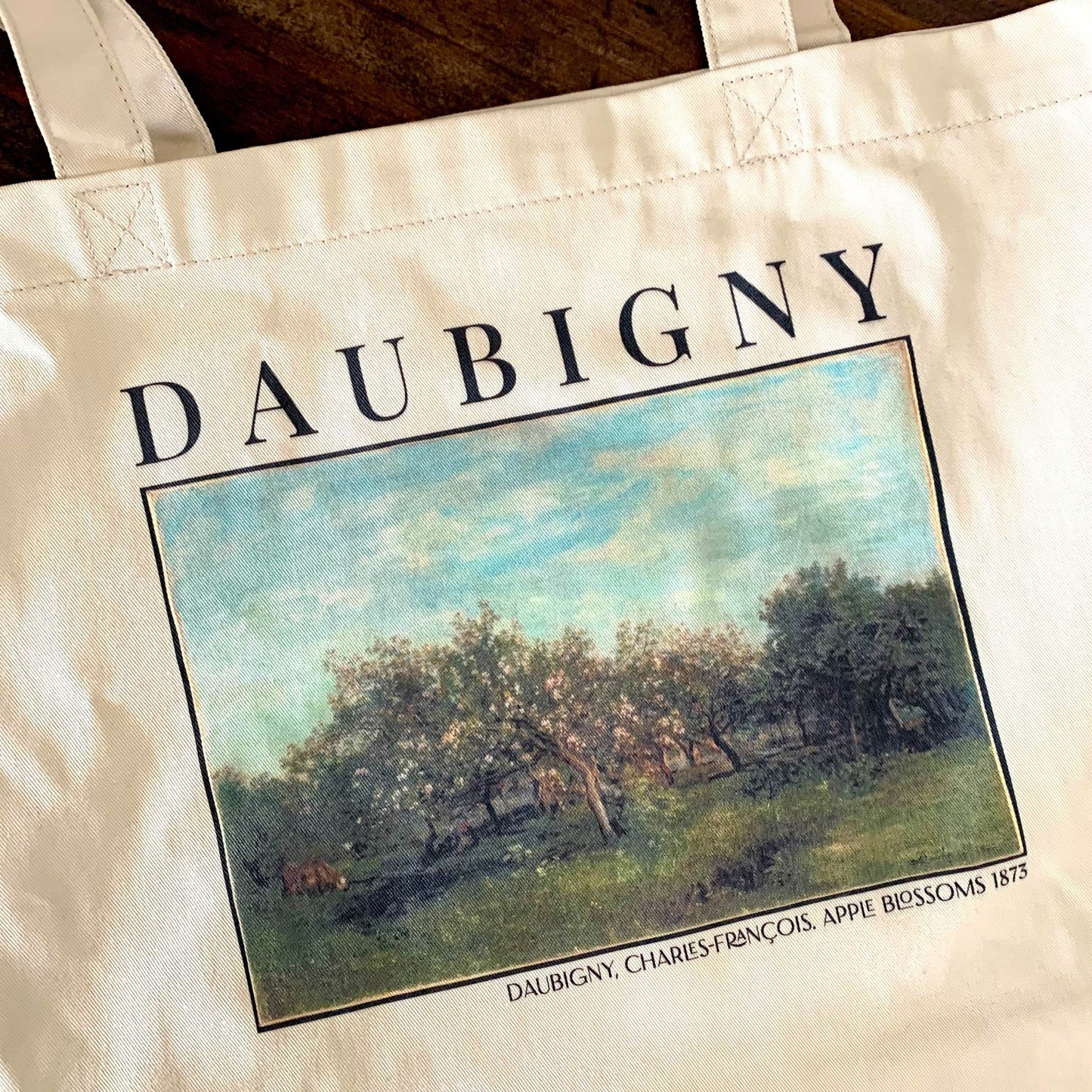 Charles-Francois Daubigny Eco Tote Bag. Apple Blossoms Print