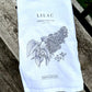 Spring In Bloom Lilac Tea Towel