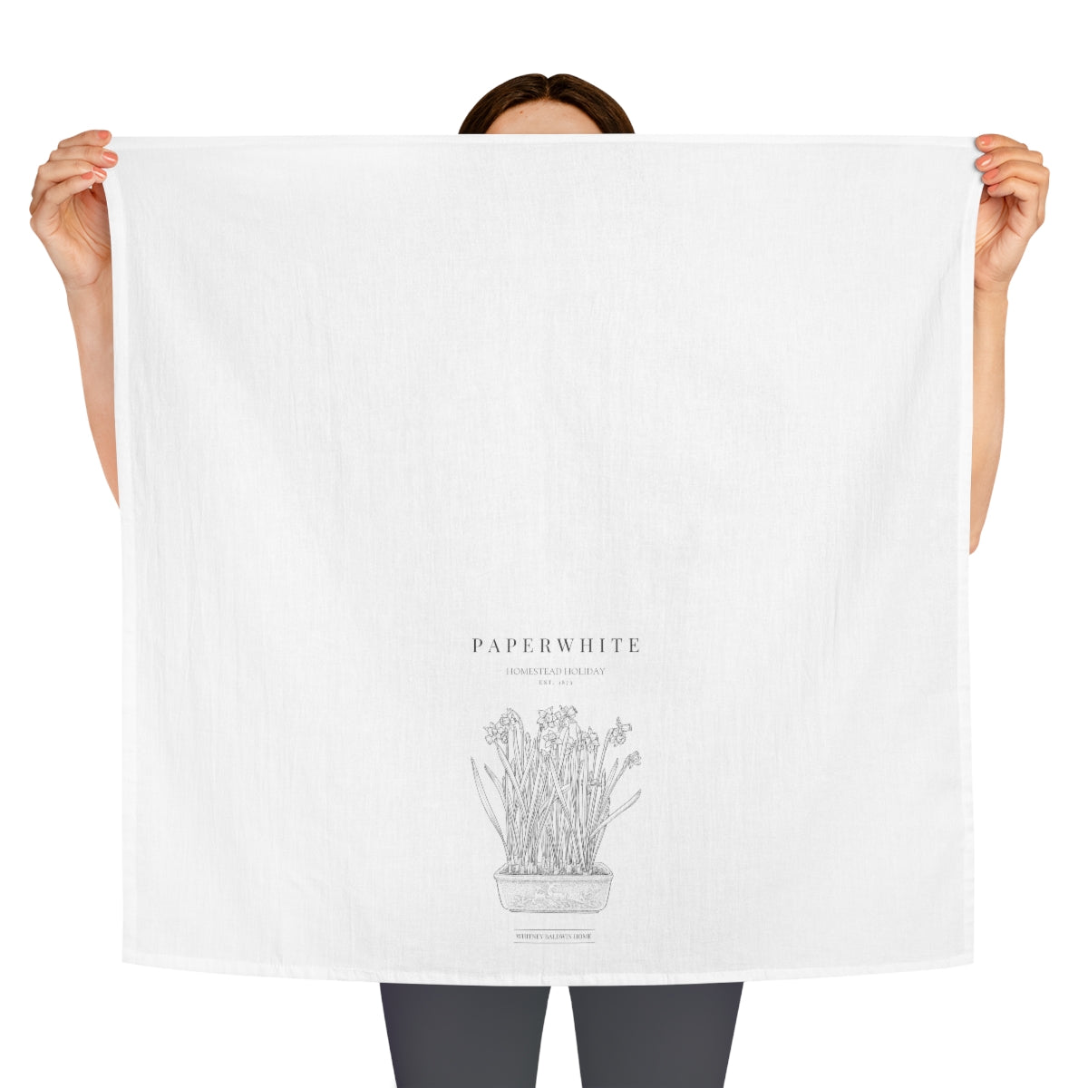 Homestead Holiday Paperwhite Tea Towel